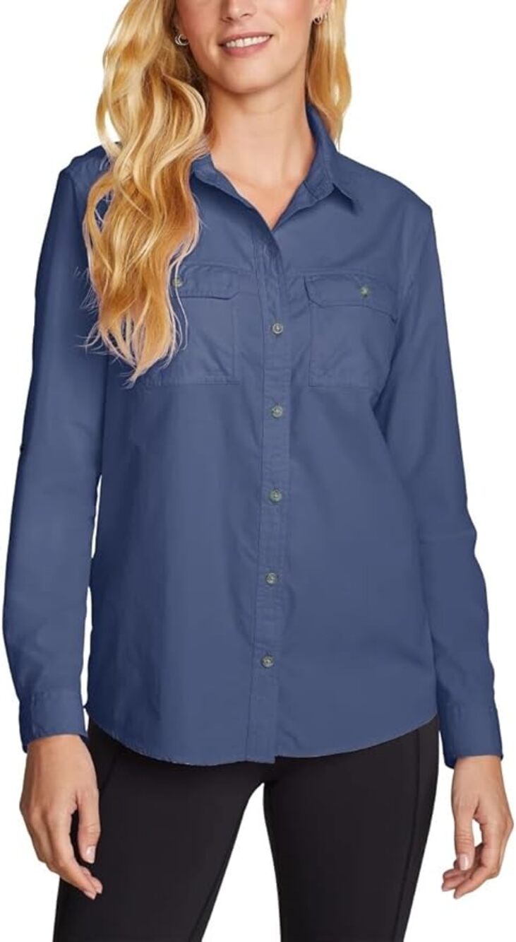 Eddie Bauer Mountain Ripstop Long Sleeve Shirt Women's XS NWT UPF 50+
